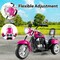 6V Powered Toddler 3-Wheel Motorbike Ride On Toy with Horn and Headlight-Hot Pink
